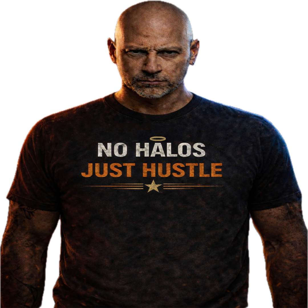 No Halos Slogan Premium Tee